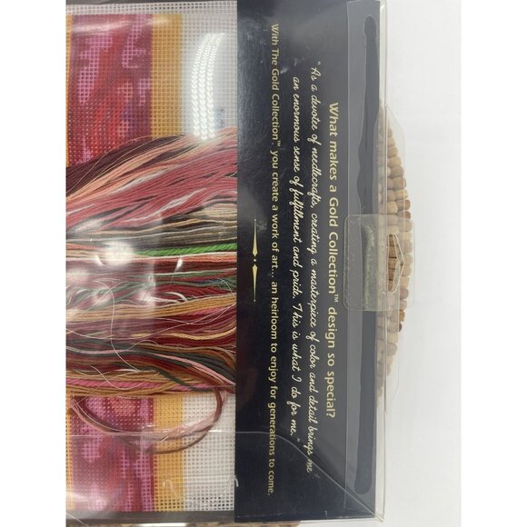 Dimensions Gold Collection Peony Needlepoint Kit Pamela Gladding NIP 20019 - Picture 9 of 11